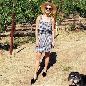 Madewell Gingham Top and Skirt set XS